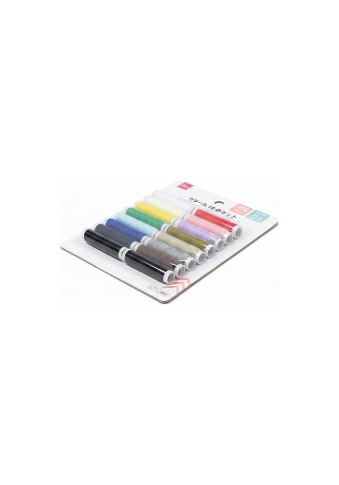 Daiso 16-Colored Thread Set – Multicolor (1 Set) | Sewing & Craft Threads for DIY, Repairs & Crafts - Image 2